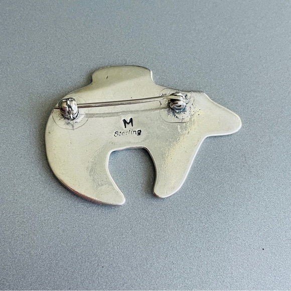 Navajo Signed Maloney/ Melissa Yazzie Bear Native American Sterling 925 … - Picture 5 of 7